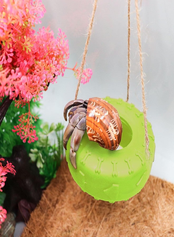 Neeenn Hermit Crab Tire Swing Toy, Hermit Crab Climbing Toy, Reptile Tank Aquarium Decoration Accessory, Suitable for Small to Medium Sized Hermit Crabs, 3.7 Inches in Diameter - Image 2